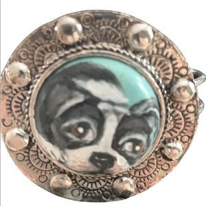🔥NWOT, Bracelet, Hand painted Boston Terrier bracelet, 7 inches round